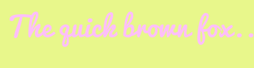 Image with Font Color FDBFF9 and Background Color E8F78B